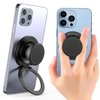 Mindsky Magnetic Phone Grip-Ultralight Aluminum Alloy 2024 New Double-Sided Magnetic Stand+pop airbag Ring 2-in-1 Compatible iPhone15ProMax/14/13/12series,Android,Tablet(Comes with 1 Magnetic Ring)