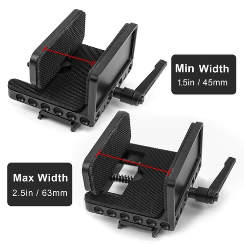 HUNTPAL Gun Rifle Clamp Shooting Tripod Rest with Arca-Swiss Switcheroo Capability, Aluminum Shooting Stick Mount Head with 1/4" 3/8" Screw Holes, Universal Clamp for Hunting Shooting Target Practice