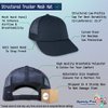 Trucker Hat Baseball Cap Grey Rooster in A Poultry Embroidery Cotton Dad Hats for Men & Women Snapback Navy Design Only