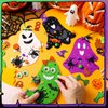 Moucuny 36 Sets Halloween Felt DIY Ghost Kits Halloween Craft Kit Ghost Hanging Ornament Halloween Party Favor Decoration for Indoors Outdoors Classroom Activities Supplies