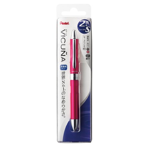 Pentel Vicuna EX XBXW1375P Multi-Functional Ballpoint Pen, Pink