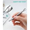 BEZOX Cuticle Pusher with Cuticle Fork - 2 in 1 Cuticle Trimmer, Anti-slip Nail Pusher and Cuticle Cutter - Premium Stainless Steel Cuticle Remover Tool