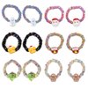 12 PCS Christmas Hair Scrunchies,Christmas colorful hair ties,5MM Hair Bands,for Thick and Curly Hair,Ponytail Holders Hair Elastic Band for Women Girls