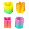 The Dreidel Company Rainbow Coil Spring Assortment, Heart, Star, Butterfly, Circle Shaped Coils, Party Favor for Kids, 1.4" (35mm) (12-Pack)