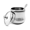 XHKDSYMC 300ml Stainless Steel Sugar Bowl with Lid and Spoon 10 OZ Coffee Seasoning Jar Condiment Pot Spice Container Canister Cruet with Lid and Spoon (Style B)