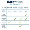 BATHWORKS Bathtub Refinishing Kit - Bundle- Premium Kit w/Non-Slip Protection White- 16 oz. EZ Etch Etching Paste; 24 Hour Dry time; Resin Finish