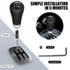 QIANG KUN Universal Shift Knob 5 Speed Manual Gearbox Shift Knobs Fit for Most Car Transport Vehicles（Black Line）