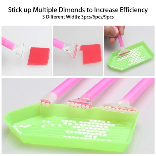 Complete 5D Diamond Painting Kit Tool, Tomorotec Diamond Painting Accessories, Light Drill Pens, Fix Tools Aligning Repair, Painting Roller, Storage Box, Plastic Tray Kits for DIY Craft