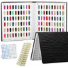 vnjaoi 120 Nail Color Chart Display Book, Plastic Nail Swatches Nail Gel Color Card with 240PCS Natural Colours Replacement Nails Nail Art for Nail Salons, DIY Nail Art at Home (Black)