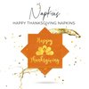 Happy Thanksgiving Napkins, Set of 50 3 Ply 5" x 5" Gold Foil Give Thanks Table Decor, Cocktail Thanksgiving Napkins, Disposable Thanksgiving Napkins, Thanksgiving Dinner Napkins (Happy Thanksgiving)