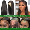 Straight Lace Front Wigs 220 Density 13x4 HD Glueless Frontal Wigs Pre Plucked Natural Hairline with Baby Hair Straight Frontal Wigs Unprocessed Brazilian Virgin Human Hair Wigs for Women 22 Inch