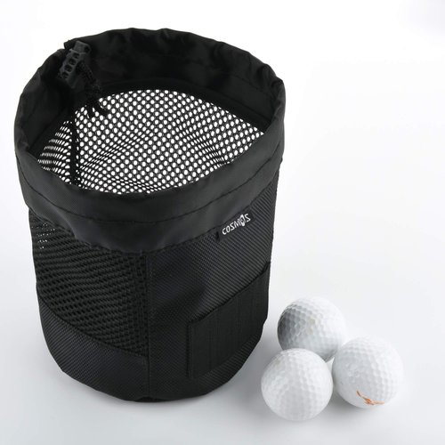 Cosmos Pack of 2 Golf Balls Storage Bag Golf Ball Pouch Drawstring Nylon Mesh Net Golf Tees Pouch Bag for Golf Club Ball & Tee Organizer
