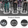 DisplayMore 50 Pieces Round Clear Action Figure Display Stands Compatible with 3.75 inch Vintage Star Wars / Gi Joe Figure toy (Fit For 3.75 inch Vintage SW/Gi joe(37.5MM))