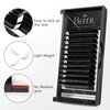 Befer Beauty Volume Lash Extensions 0.07D, Mix-15-20mm Eyelash Extension Matte Black, Easy Fan Volume Lashes Fluffy Matte Black Soft, D Curl Self Fanning Lash Extension Professional Eyelash Extensions