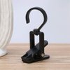 Vinbee 20 PCS Laundry Hooks with Clips Super Strong Plastic Home Travel Swivel Hanging Hanger Closet Organizer Clamps Socks Boot Bras Towels for Bathroom Wardrobe Kitchen Office - 4.3 Inches (Black)