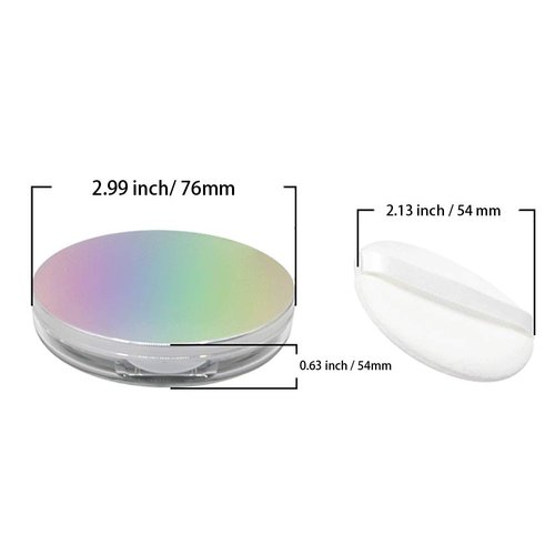 BesYouSel 5g Empty Compact Powder Empty Refillable Loose Powder Box Case Plastic Portable Mini Makeup Loose Powder Puff Box with Container Holder Powder Puff and Sifter,Pack of 5