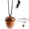 RoyAroma Wooden Acorn Essential Oil Car Diffuser Air Freshener Hang Decoration Brown