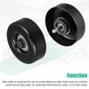 X AUTOHAUX Idler Pulley for Chevrolet Express Silverado 1500 2500 3500 for GMC Savana Sierra 36299 Idler Pulleys with Bolt 17 mm 0.67" Insert Dust Shield Retainer Spacer Steel Rubber Black