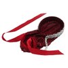Zerodis Hijab for Women, Elegant Elastic Flexible Scarf Soft Silky Hot Rhinestones Bow Muslim Headband for Muslim Women(Red wine)