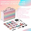 Hot Sugar Makeup Kit for Teenager Girls - Full Starter Cosmetics Set with Eye Shadow Lip Balm Blush Lip Gloss Brush Lip Pencil Eye Pencil and Mirror (Rainbow)