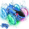 Toys for Ages 5-7 Boys, Amphibious Remote Control Car 4WD Waterproof 2.4Ghz Fast Stunt RC Car 360° Rotating with Lights Xmas Gifts for 3-12 Year Old Boys Girls All Terrain Water Beach Pool Toys