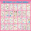 Partywind 28 Sheets (370 Styles) Luminous Kids Temporary Tattoos, Glow Party Supplies Favors for Girls, Games Toys Goodie Bag Stuffers for Party Decorations