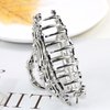 Bone Hand Hair Clips Silver Metal Halloween Hair Accessories for Women Girls Playful Skull Skeleton Hand Hair Claw Clips Hairpins Strong Hold Nonslip Hair Clip for Day of the Dead Decoration 1 Pcs