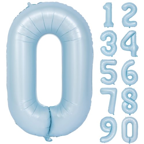 40 In Matte Blue Number Balloons Helium Foil Mylar Balloon Birthday Party banquet Decoration Digital 0