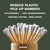 Bamboo Cotton Swabs - 500 Count - Vegan Cotton Swabs, Eco Friendly Double Tips, Plastic Free Ear Sticks, All Natural 100% Biodegradable Organic Cotton buds by Isshah