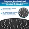 CIRCLESPLASH Shower Head - High Pressure Rain - Premium Modern - Tool-less 1 min Installation - Removable Restrictor - Universal Replacement Matte Black Finish Rainfall Showerhead 6 inch