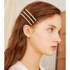 50 Gold Jumbo Bobby Pins, 2.56 Inch Metal Hair Clips Hair Pin Bobby-pins Hairpins Hair Accessories for Women Thick Long Updo Hair Style