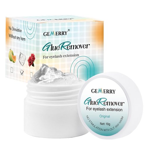 GEMERRY Lash Extension Remover 10g Cream Lash Glue Remover Gentle Formula Eyelash Extension Remover for Sensitive Skin Fast Disslove Lash Remover for Lash Extensions(Tasteless)