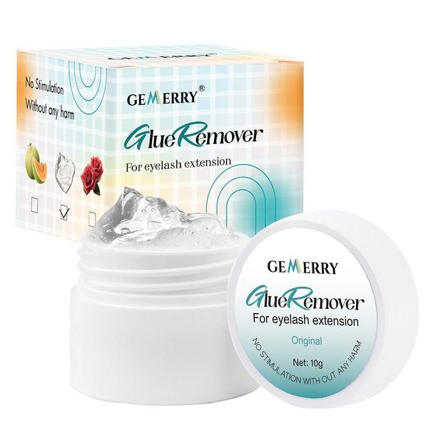 GEMERRY Lash Extension Remover 10g Cream Lash Glue Remover Gentle Formula Eyelash Extension Remover for Sensitive Skin Fast Disslove Lash Remover for Lash Extensions(Tasteless)