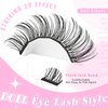 Manga Lash Clusters Eyelash Extensions Wispy Anime Eyelash Clusters Lash Extension 60pcs 8-16MM D Curl Volume Individual Lashes Clusters Natural spiky lash clusters DIY Eyelash Extension at Home