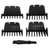 GRABOTE New Hair Clipper Guards Cutting Guides Set with Brush Compatible for Andis T Outliner, 4 Pack, 1/16-3/8 inch, with Brush