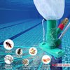 POOLWHALE Portable Pool Vacuum Jet Underwater Cleaner W/Brush,Bag,6 Section Pole of 56.5"(No Garden Hose Included),for Above Ground Pool,Spas,Ponds & Fountains