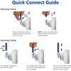 PureSec Inline Shut Off Ball Valve 1/4 inch OD Tubing&Hose&Pipe Use Plastic Quick Connect Fittings for Water Purifier RODI System (Pack of 5)