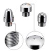 3 Heads Aluminum Shower Cleaner Douche System with 1.5m Stainless Steel Handheld Shower Hose and Velet Pouch