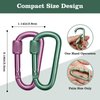 Craebuer 8 Pack Carabiner, 2 inch D-Ring Locking Carabiner Clip, Snap Hook Sport Accessories for Outdoor Camping Hiking