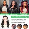 Cikana 30 Inch Body Wave 13x6 Lace Front Wigs 180% Density Transparent Lace Frontal Wigs Pre Plucked Bleached Knots Body Wave Wigs Human Hair for Women Glueless 13x6 Lace Front Wigs Natural Hairline