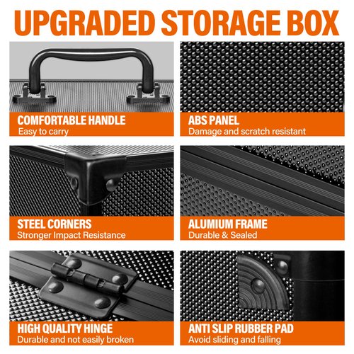 MIXPOET Graded Card Storage Box, Top Loaders Storage Case, Sports Trading Card Box, Baseball Cards Slab Case PSA MTG CSG BGS SGC Magnetic Card Holder, Waterproof Carrying Case, Collector Storage Boxes