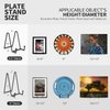 Livelab Plate Stands for Display, 3 Pack 6 Inch Picture Stand Black Iron Easel Decorative Plate Holder Display Stand, Metal Photo Frame Stand for Pictures, Decorative Dish, Book, Tabletop Art