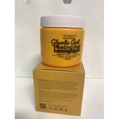 Peeling Pads with Glycolic Acid, Salicylic Acid & Vitamin C | Pre-soaked Pads for Radiant Skin, Hydration & Fine Line Reduction-50 Pad