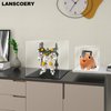 LANSCOERY Acrylic Display Case, Assemble Small Showcase Display Box for Collectibles, with Dustproof & Seamless Display Design, 3x3x3inch Black Base