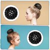 Hair Nets Invisible Knit Hairnets for Ballet and Dance - Elastic Edge Mesh Hair Bun Holders and Skating Snoods for Girls (8PCS, Black)