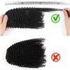 MIMIESEAT Kinky Curly Clip in Hair Extensions Real Human Hair 3C for Black Girl 4A Kinky Curly Human Hair Extension Clip ins Double Wefts Clip in Hair Natural Black 18 Inch 120G 7 Pcs Per Set