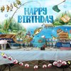 Avezano Gone Fishing Banner Gone Fishing Happy Birthday Backdrop Fishing Theme Background for Kids Men Birthday Party Kids Fishing Party Supplies 70.8 x 43.3 inch