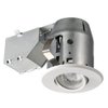 Globe Electric 90679 3" Swivel Round Trim Recessed Lighting Kit, White, Easy Install Push-N-Click Clips, 3.25" Hole Size, Recessed Lights, Dimmable, Ceiling Light, Porch Light, Bulb Not Included