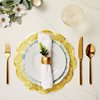 Juvale 100 Pack 12 Inch Gold Doilies, Round Paper Placemats for Weddings, Desserts, Table Settings