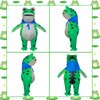 Stegosaurus Inflatable Frog Costume for Kids Halloween Cute Animal Costumes Funny Blow Up Suit for Boys Girls Cosplay Party